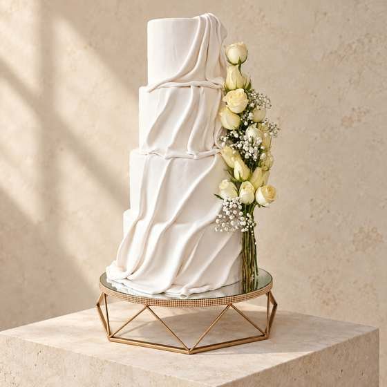 Pastel con flores