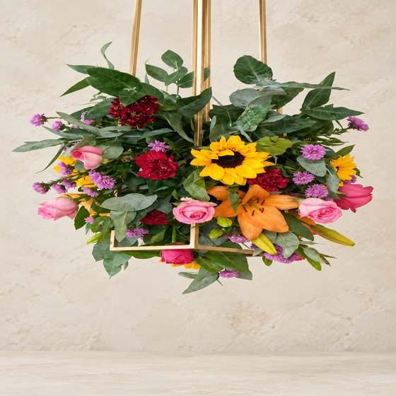 Colgante con girasoles